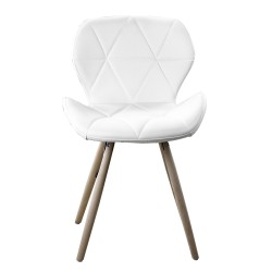 SILLA ESTOCOLMO QUILTED WHITE