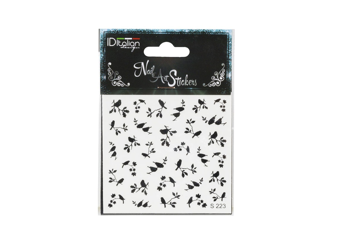 Nail Art Stickers. Black Birds