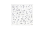 Nailart-Aufkleber. silberne Blumen