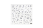 Nailart-Aufkleber. silberne Blumen