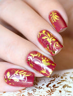 Adesivi per nail art. fiori oro