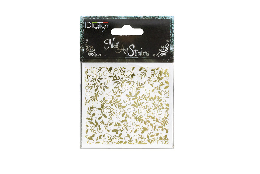Adesivi per nail art. fiori oro