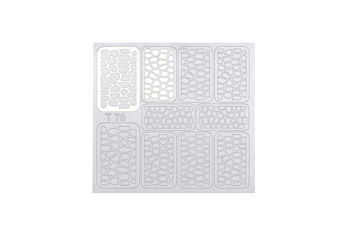 Nail Art Vinyl Mask. Silver Giraffe