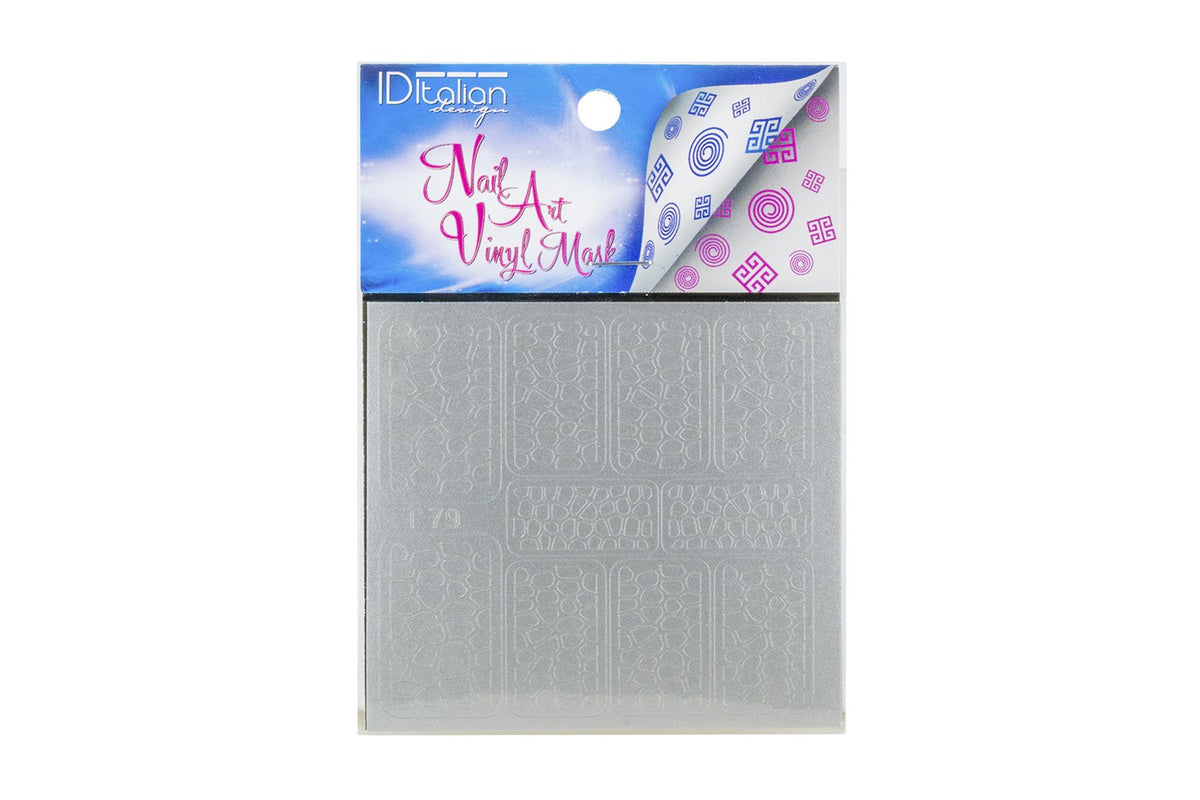 Nail Art Vinyl Mask. Silver Giraffe