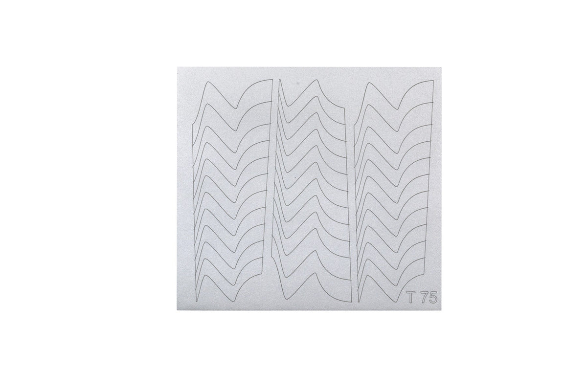 Nail Art Vinyl Mask. Silver Zebra