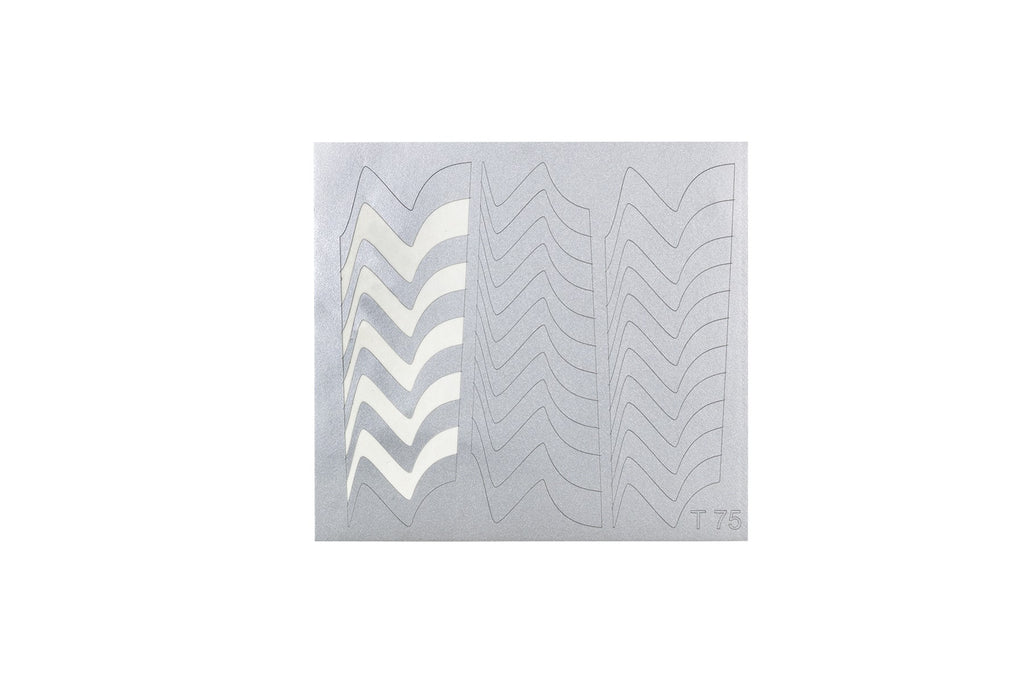 Nailart-Vinylmaske. silbernes Zebra