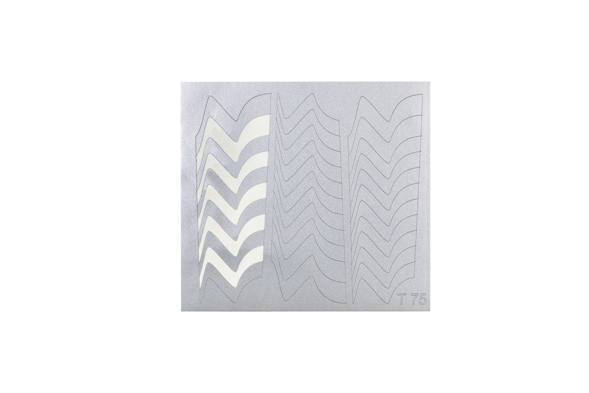 Nail Art Vinyl Mask. Silver Zebra