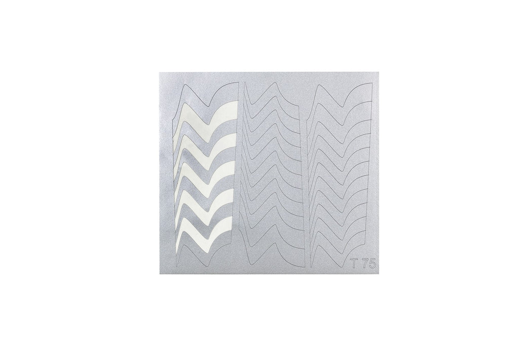 Nailart-Vinylmaske. silbernes Zebra