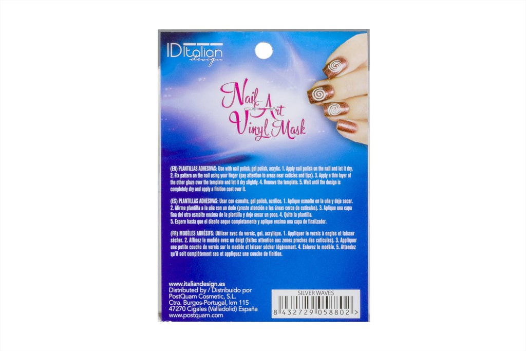 Nailart-Vinylmaske. goldene Wellen