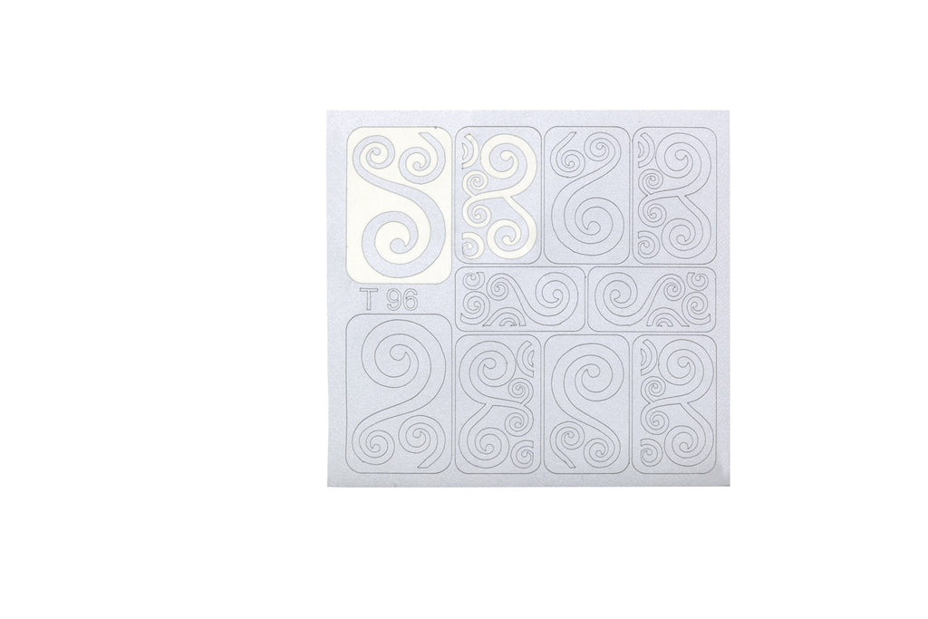 Nailart-Vinylmaske. goldene Wellen