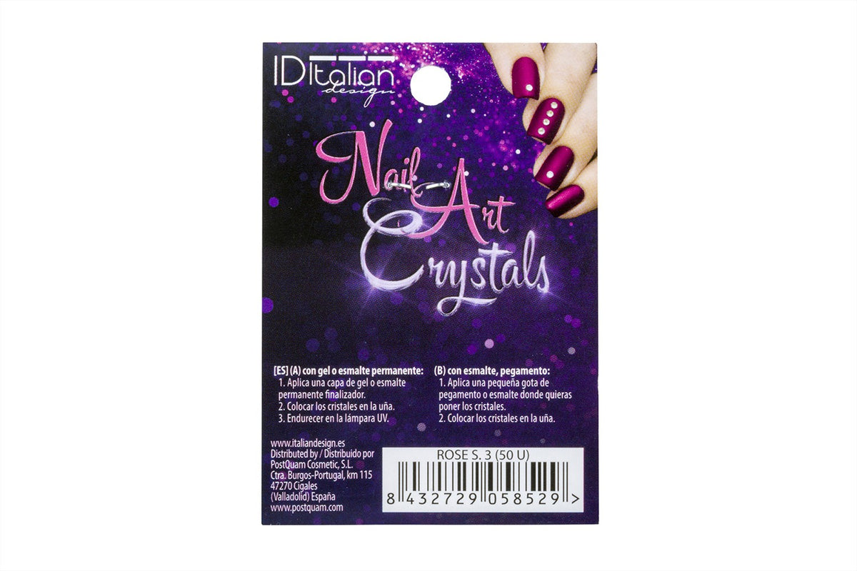 Nail art cristaux. rose s. 3 (50 u)