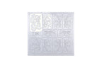 Maschera in vinile per nail art. fiori oro