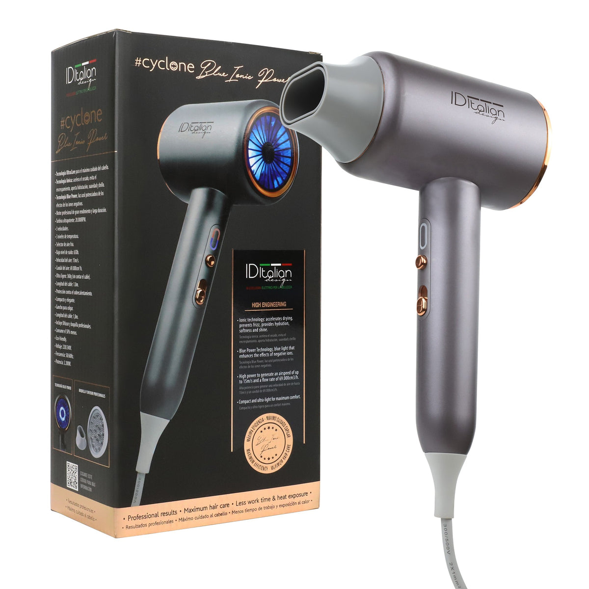 Secador Cyclone Blue Ionic Power