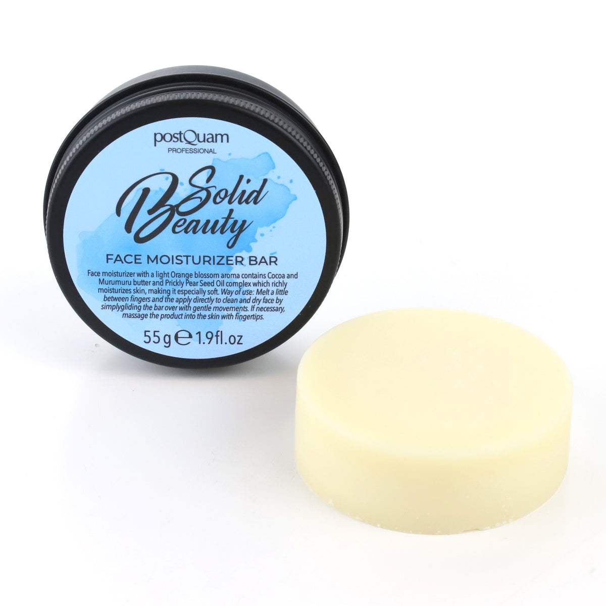 Barra solida idratante viso ai fiori d'arancio 55 gr.