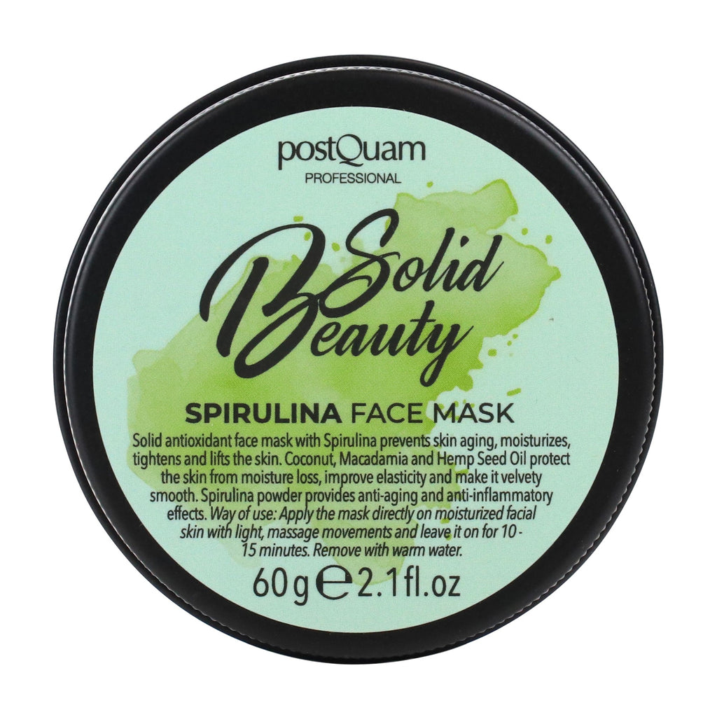 Masque visage solide à la spiruline 60 gr.