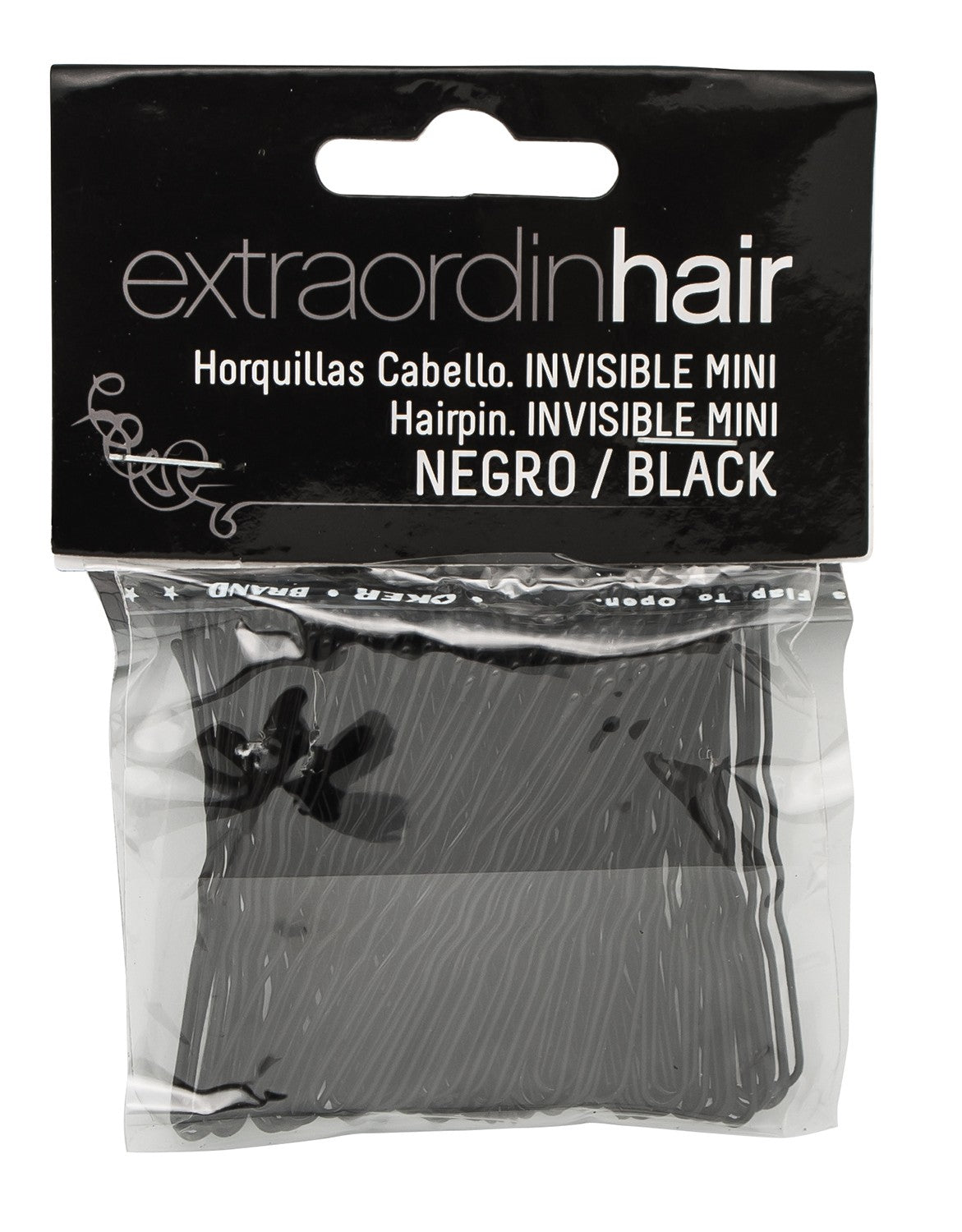 Horquillas Invisibles Mini Negro.