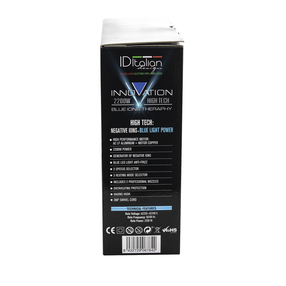 Secador Innovation 2200W High Tech Blue Ions Therapy