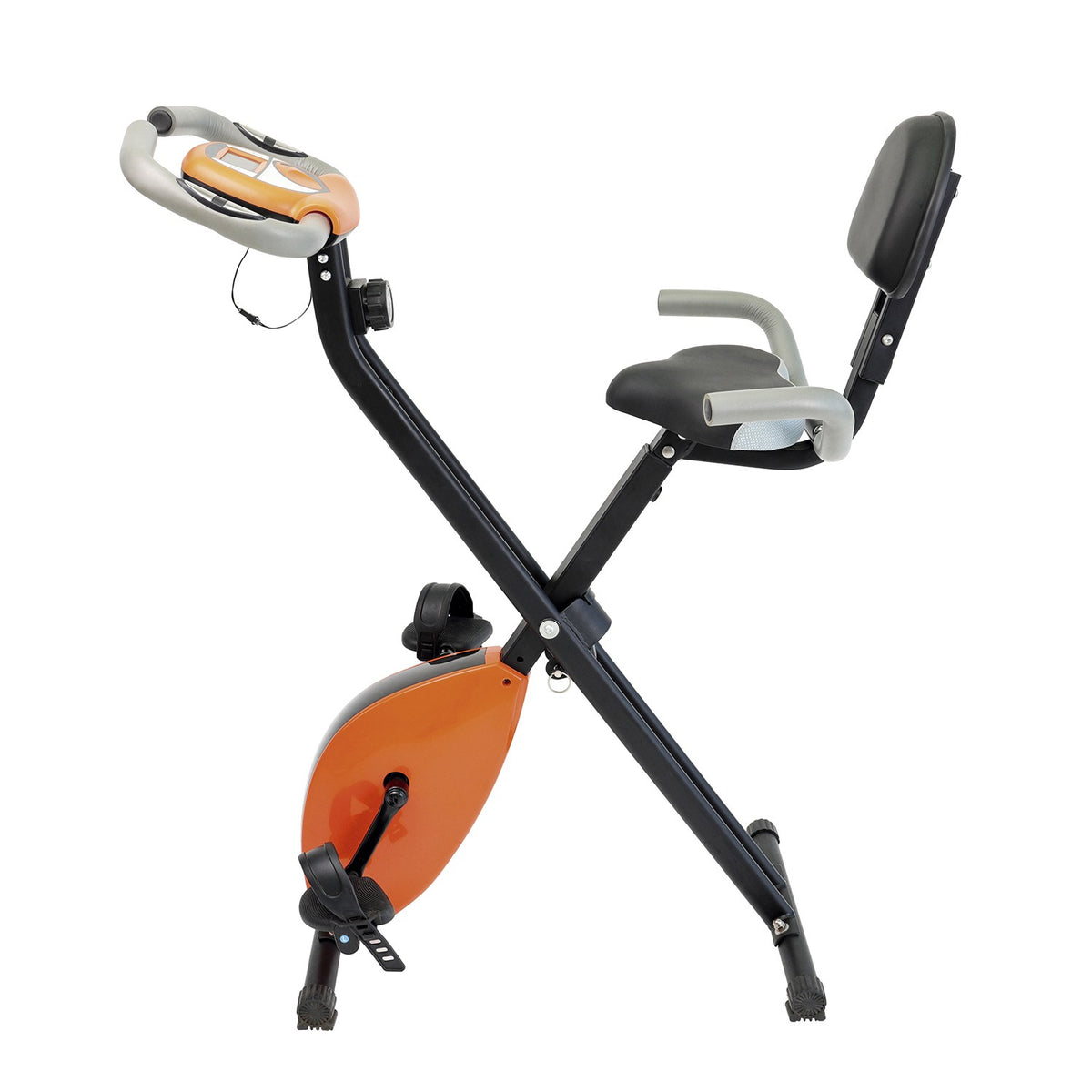 Cyclette pieghevole con schienale