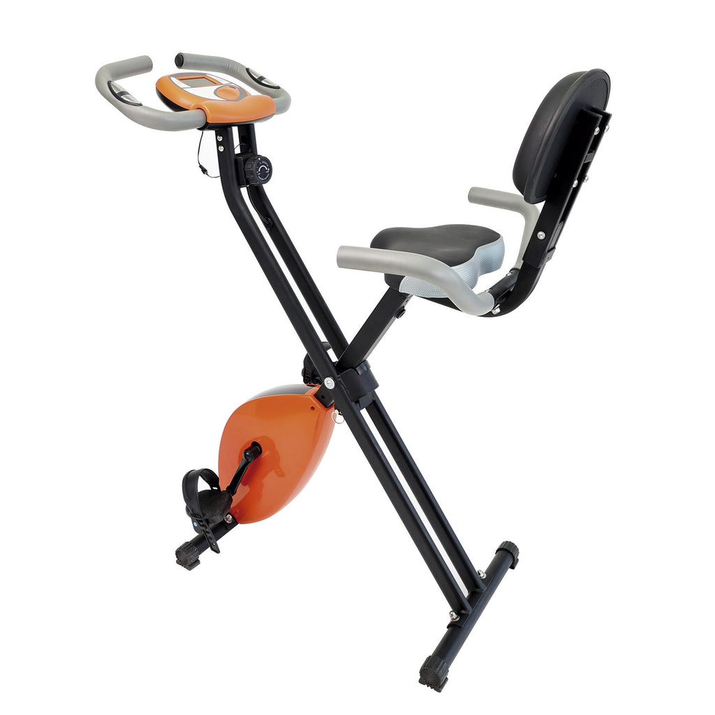 Cyclette pieghevole con schienale
