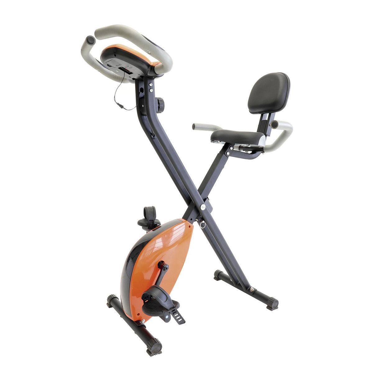 Cyclette pieghevole con schienale