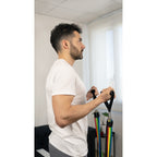 Set per bodybuilding con fascia di resistenza