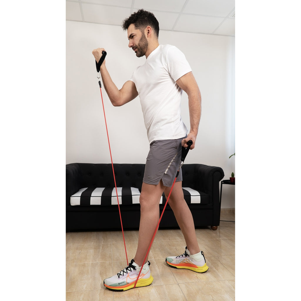 Set per bodybuilding con fascia di resistenza