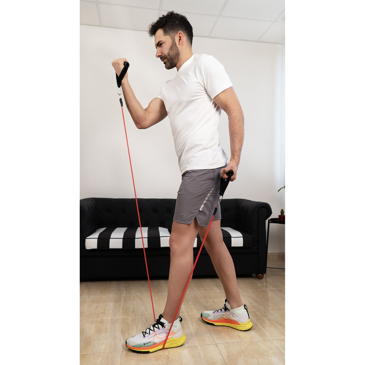 Set per bodybuilding con fascia di resistenza