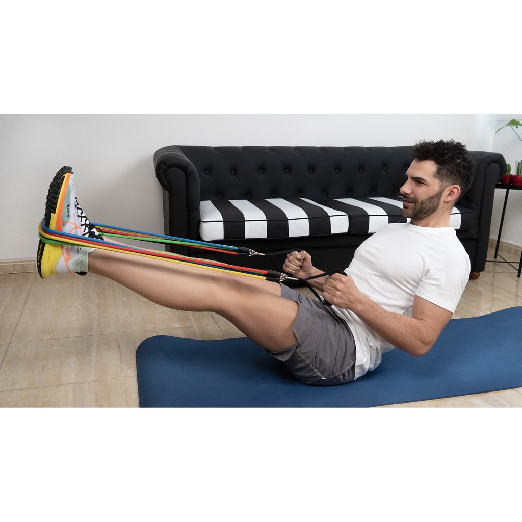 Set per bodybuilding con fascia di resistenza