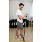 Set per bodybuilding con fascia di resistenza