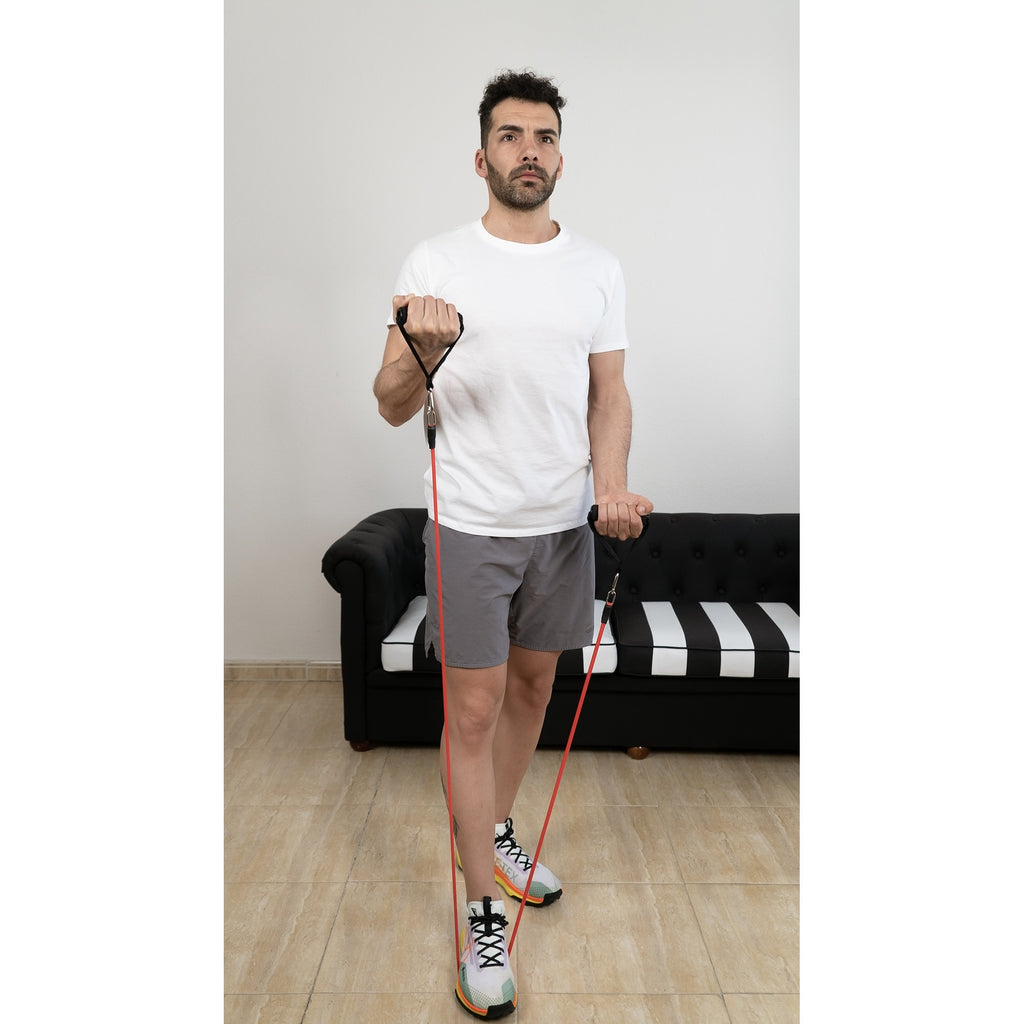 Set per bodybuilding con fascia di resistenza
