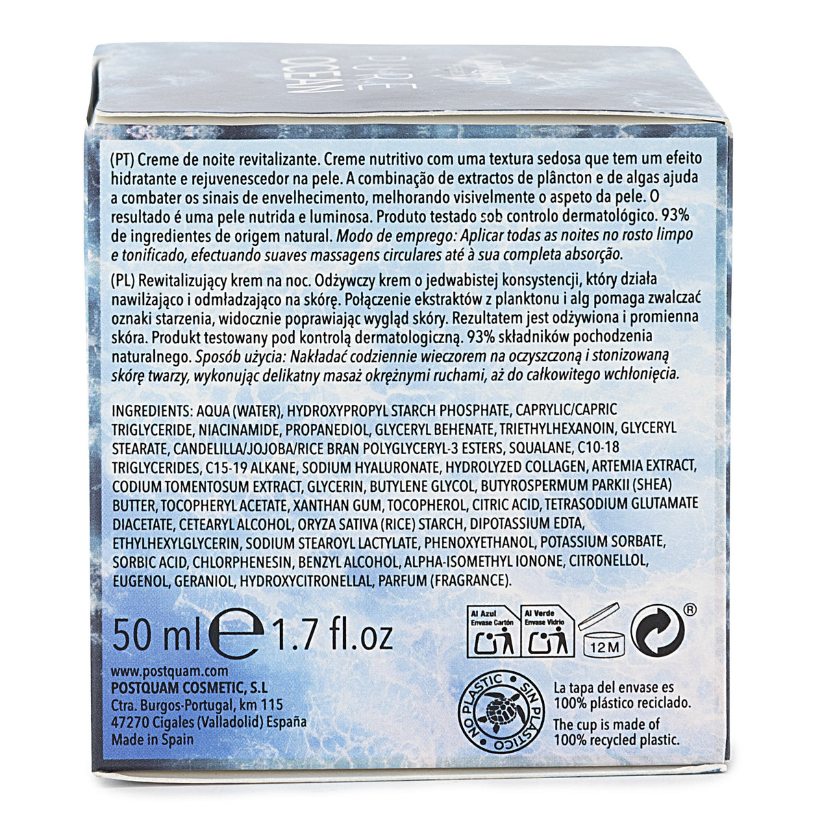 PostQuam crema notte Ocean 50ml