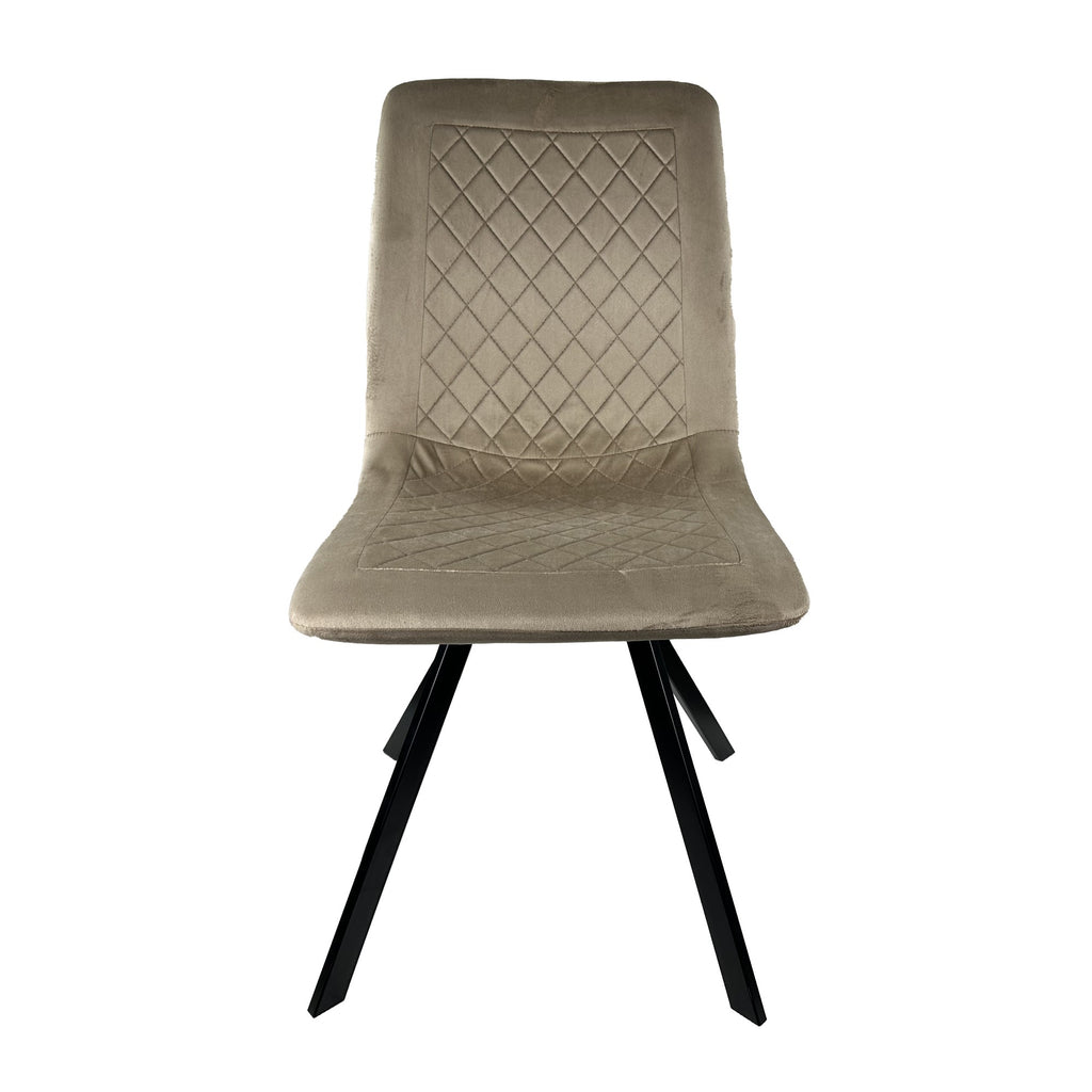 Chaise Hasselt en velours beige