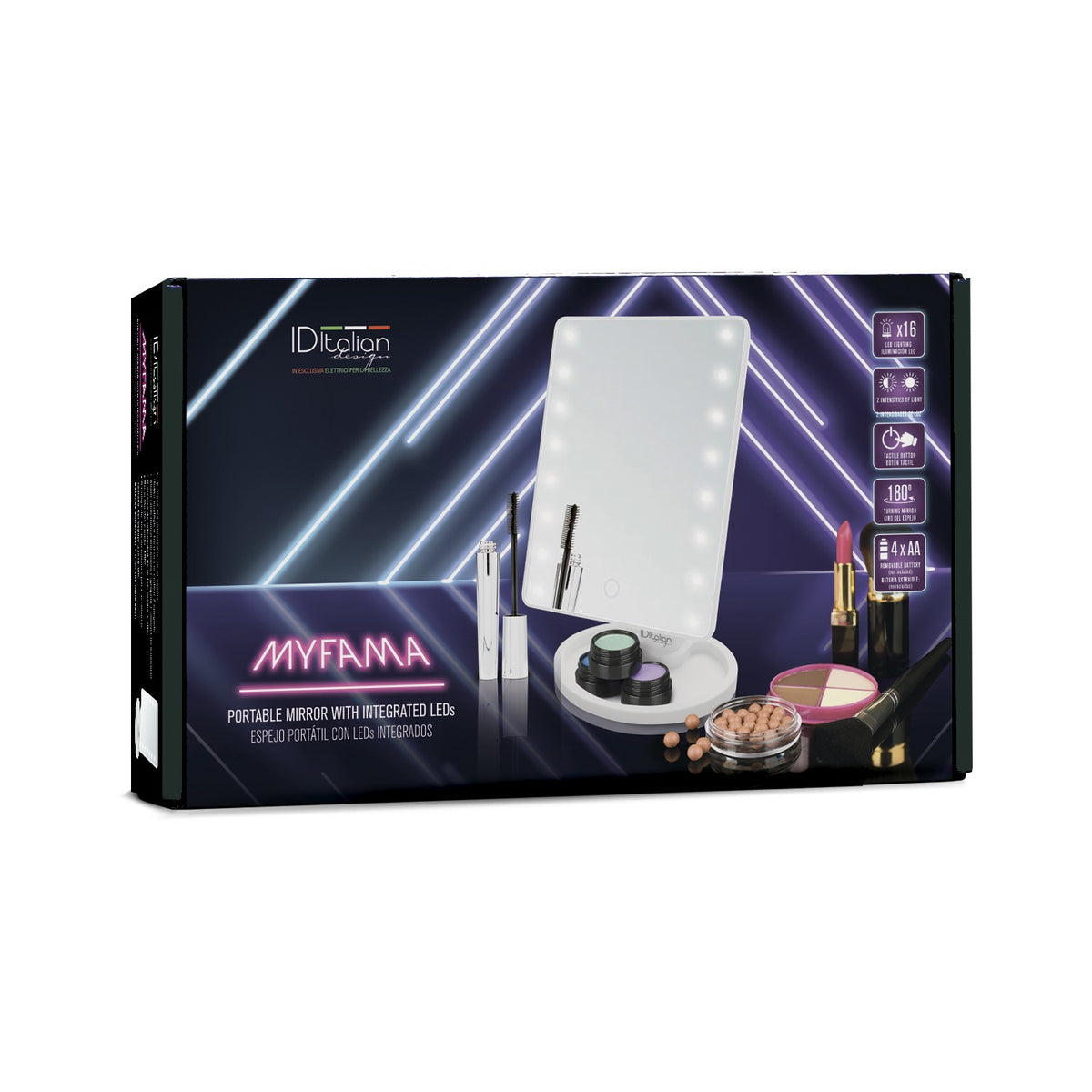 Espejo Make-Up con Leds Portátil Myfama