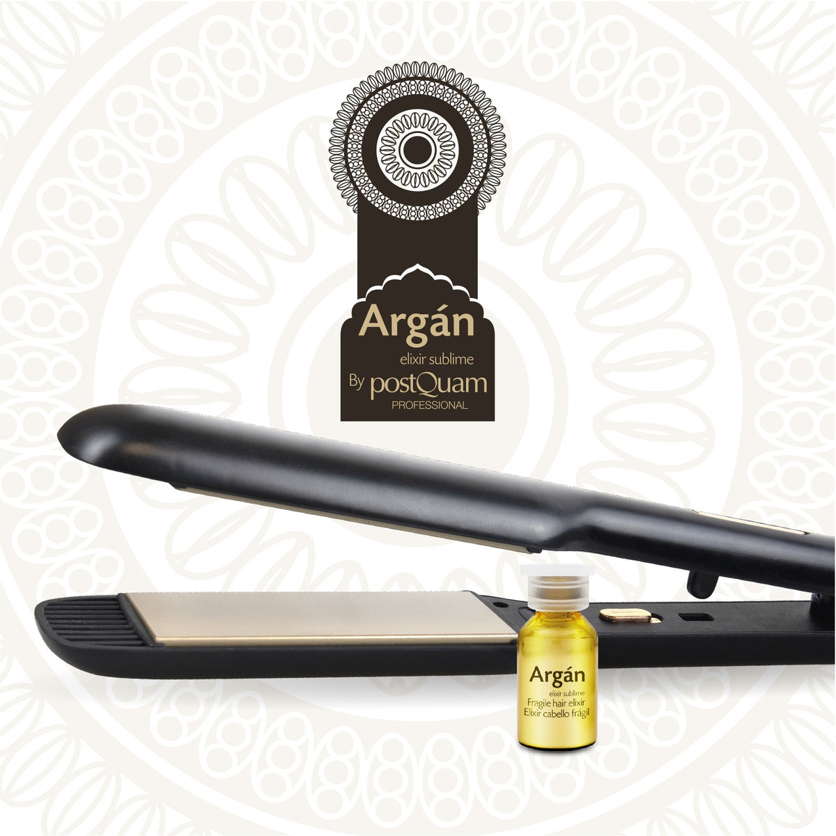 Plancha de Pelo Profesional Impregnada en Aceite de Argán