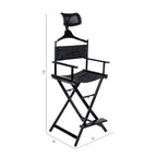 Chaise de maquillage en aluminium avec appui-tête 55x43x110