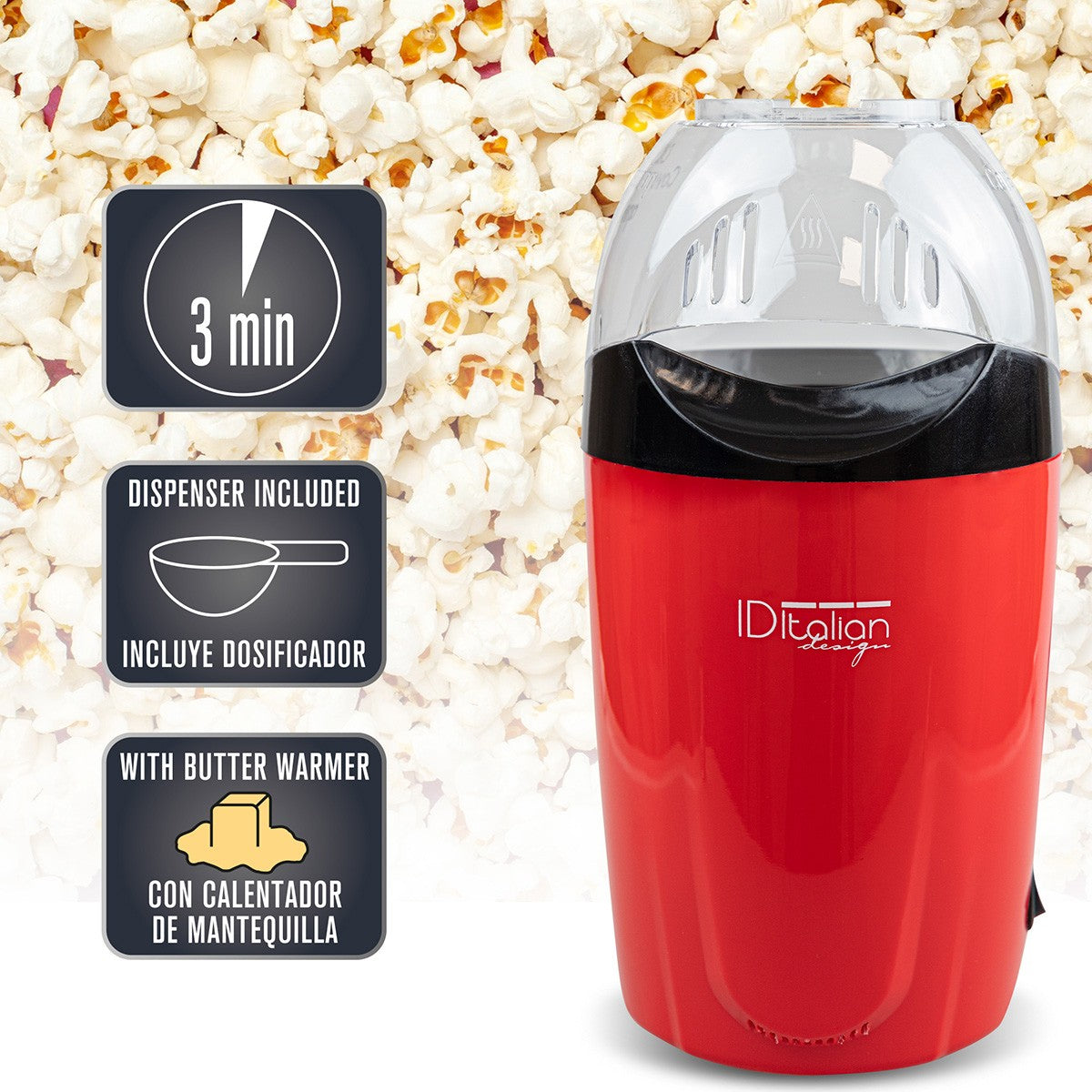 Macchina per popcorn Total, 1200 W