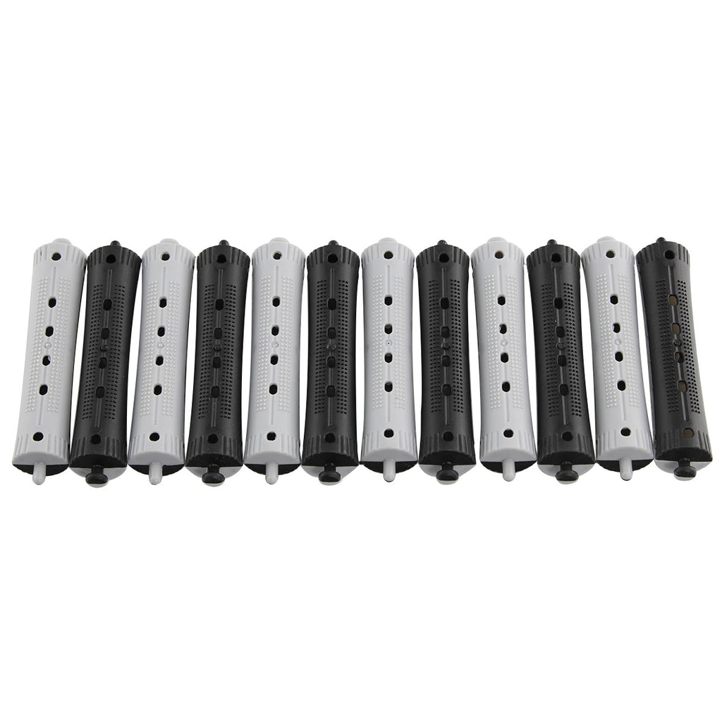 BIGODINI PER PERMANENTE NERO/GRIGIO Nº3 (12 PZ) (DIAM. 16X91MM)