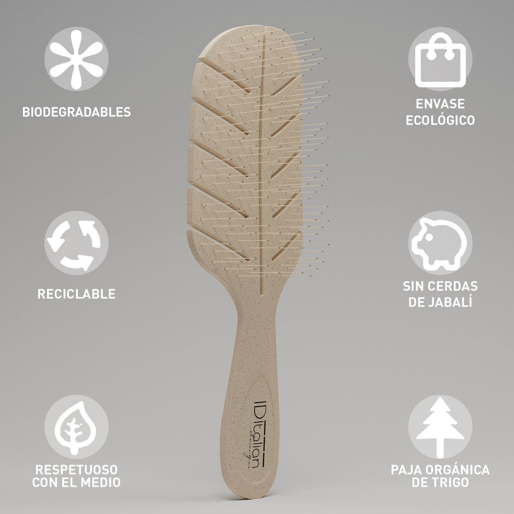 Brosse plate recyclable en épi
