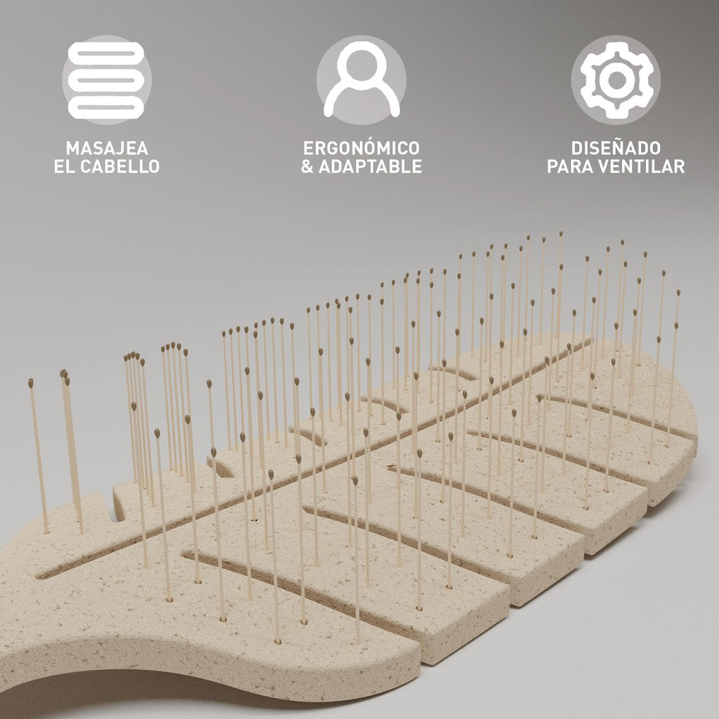 Brosse plate recyclable en épi