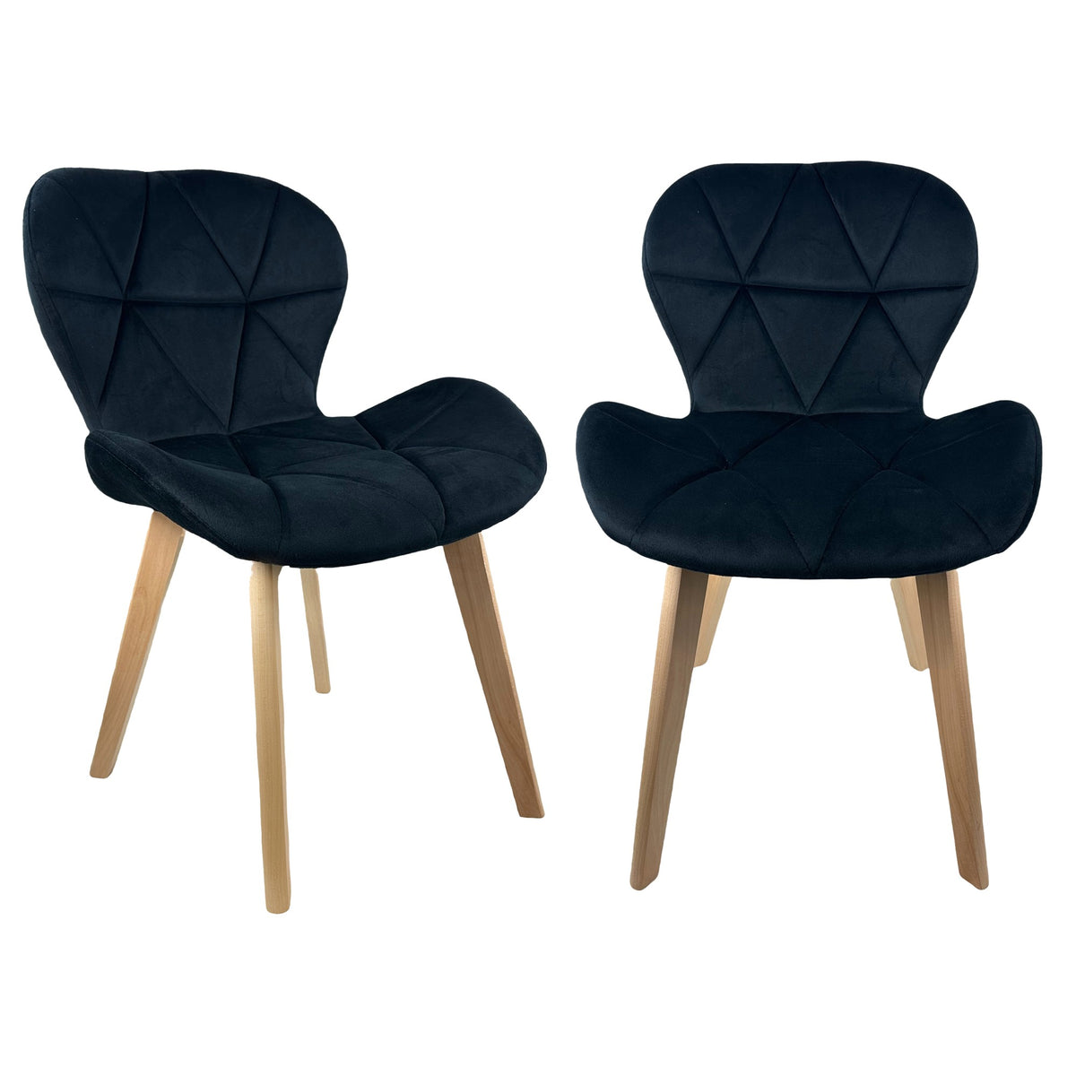 Lote Silla Oslo Terciopelo Negro