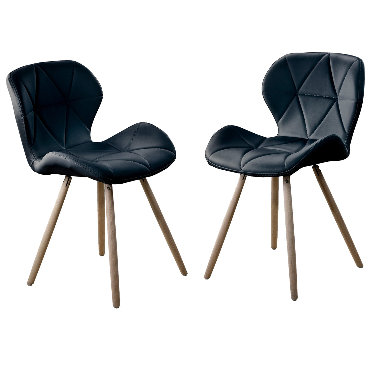 Lote Silla Eiffel Quilted Black (54,5x53x71 - Asiento al Suelo 45,5cm)