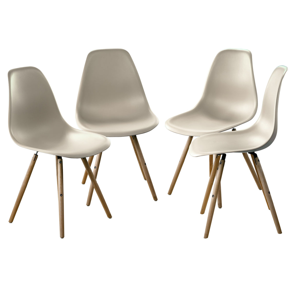 Lote Silla Eiffel Beige (53x46x80 - Asiento al Suelo 45cm)