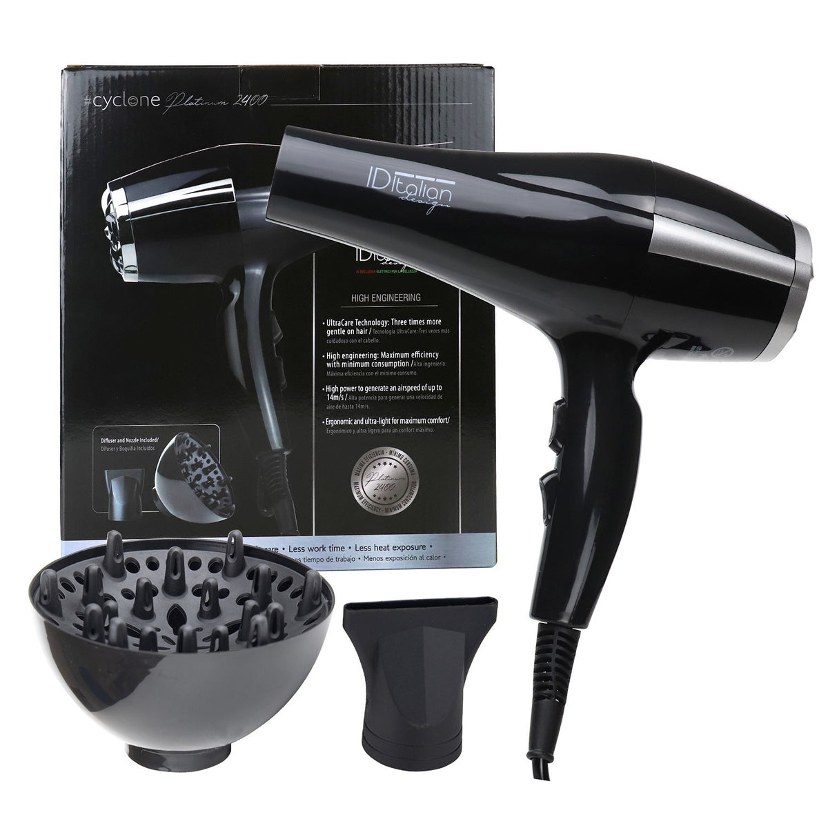 Secador Profesional Cyclone Platinum 2400 W