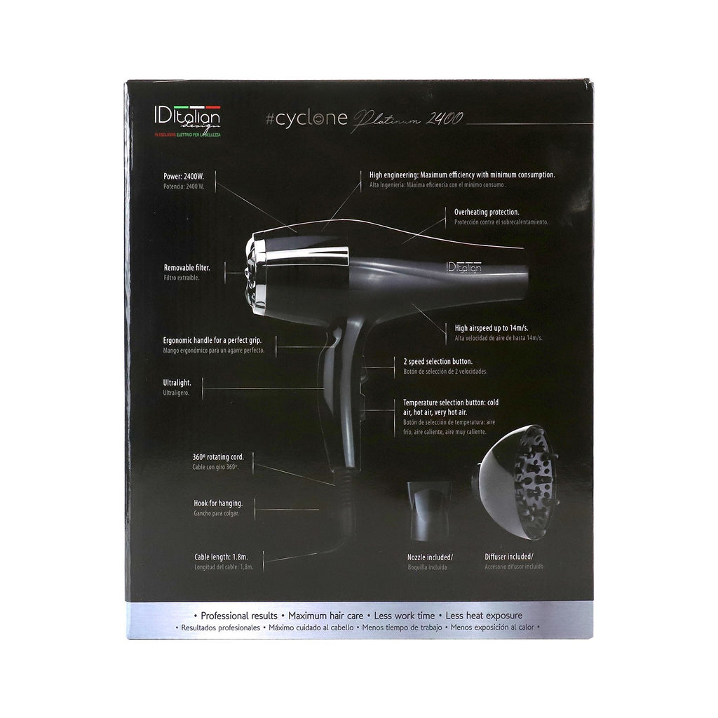 Sèche-cheveux professionnel Cyclone Platinum 2400 W