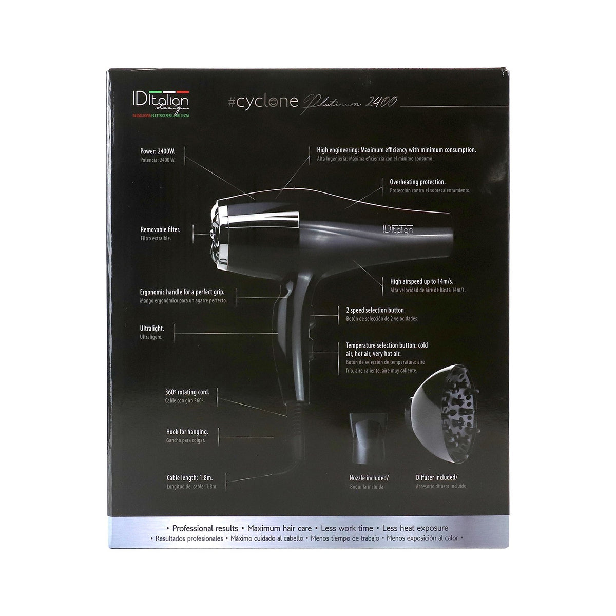 Secador Profesional Cyclone Platinum 2400 W