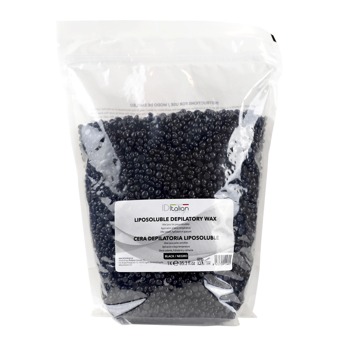 CERA DEPILATRICE IN PERLE NERE IN SACCO DA 1 KG