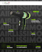 Secador de Pelo GTI 2300 Airlissimo Verde-Blanco