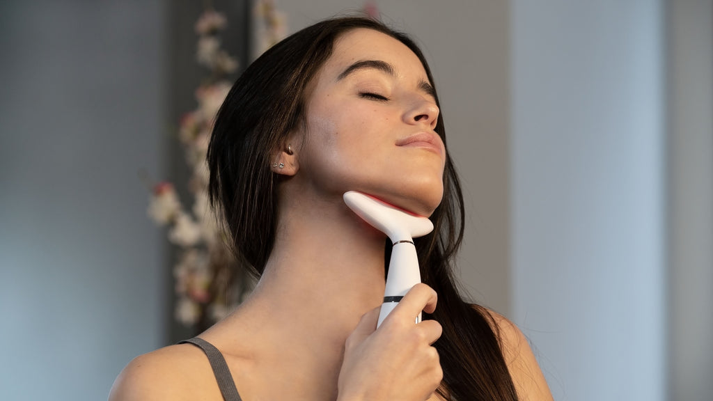 Riduttore doppio mento con fototerapia-termoterapia-vibra