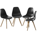 Lote de cadeiras pretas Eiffel (53x46x80 - assento no chão 45cm)