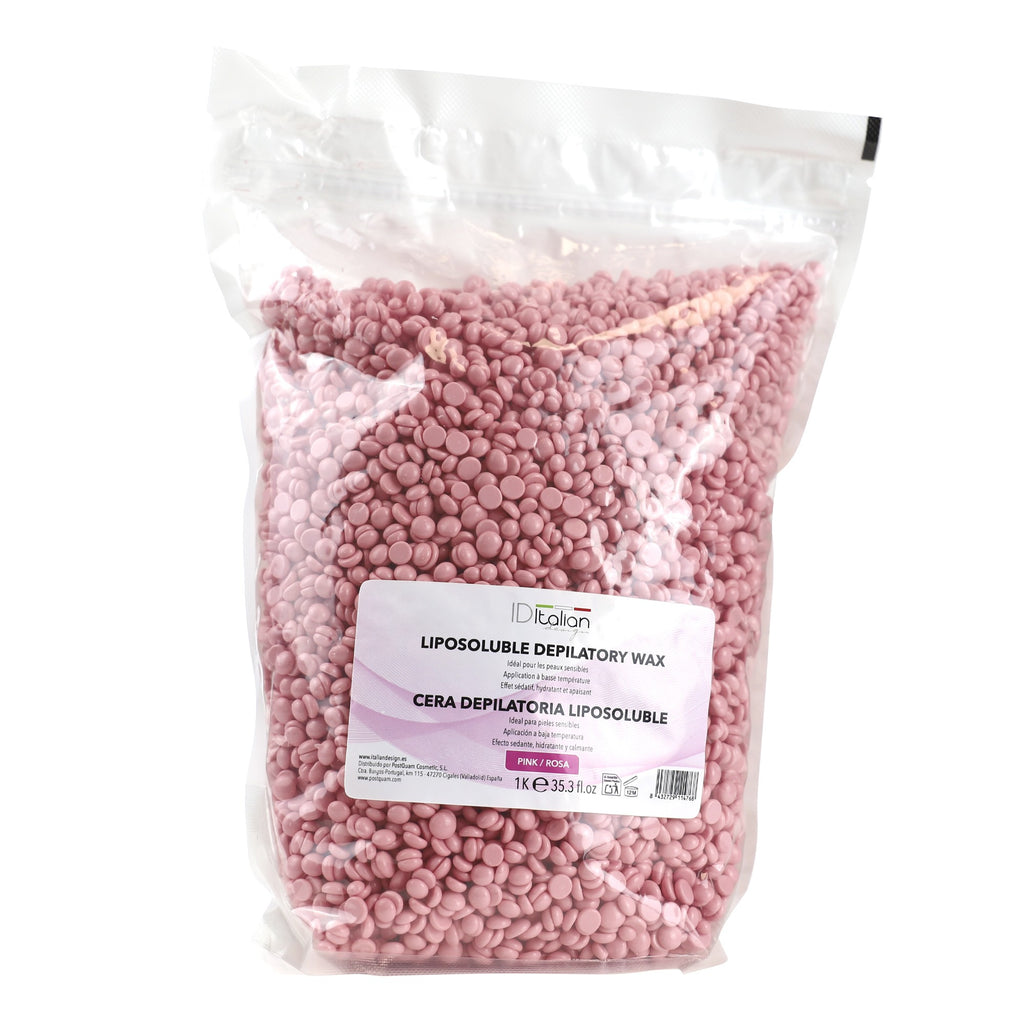 HAARENTFERNUNGSWACHS IN ROSA PERLEN IM 1-KG-BEUTEL